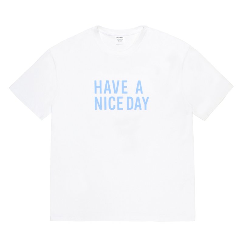 画像1: WACKO MARIA/WASHED HEAVY WEIGHT T-SHIRT（WHITE）［プリントT-26春夏］