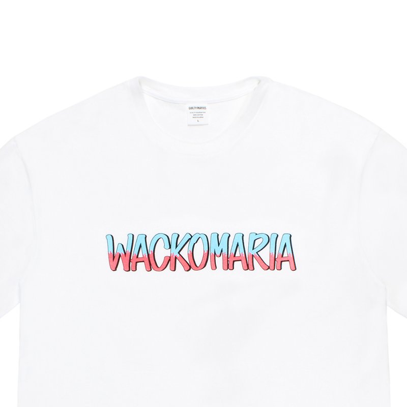 画像3: WACKO MARIA/WASHED HEAVY WEIGHT T-SHIRT（WHITE）［プリント+刺繍T-26春夏］