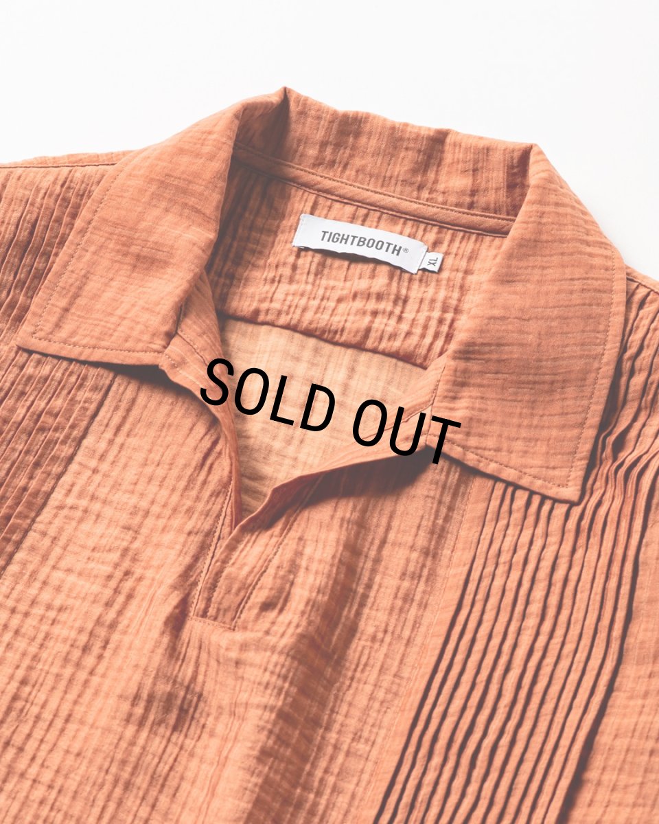 画像3: TIGHTBOOTH/RAYON CUBA OPEN POLO（Apricot）［レーヨンキューバオープンポロ-26夏］ (3)