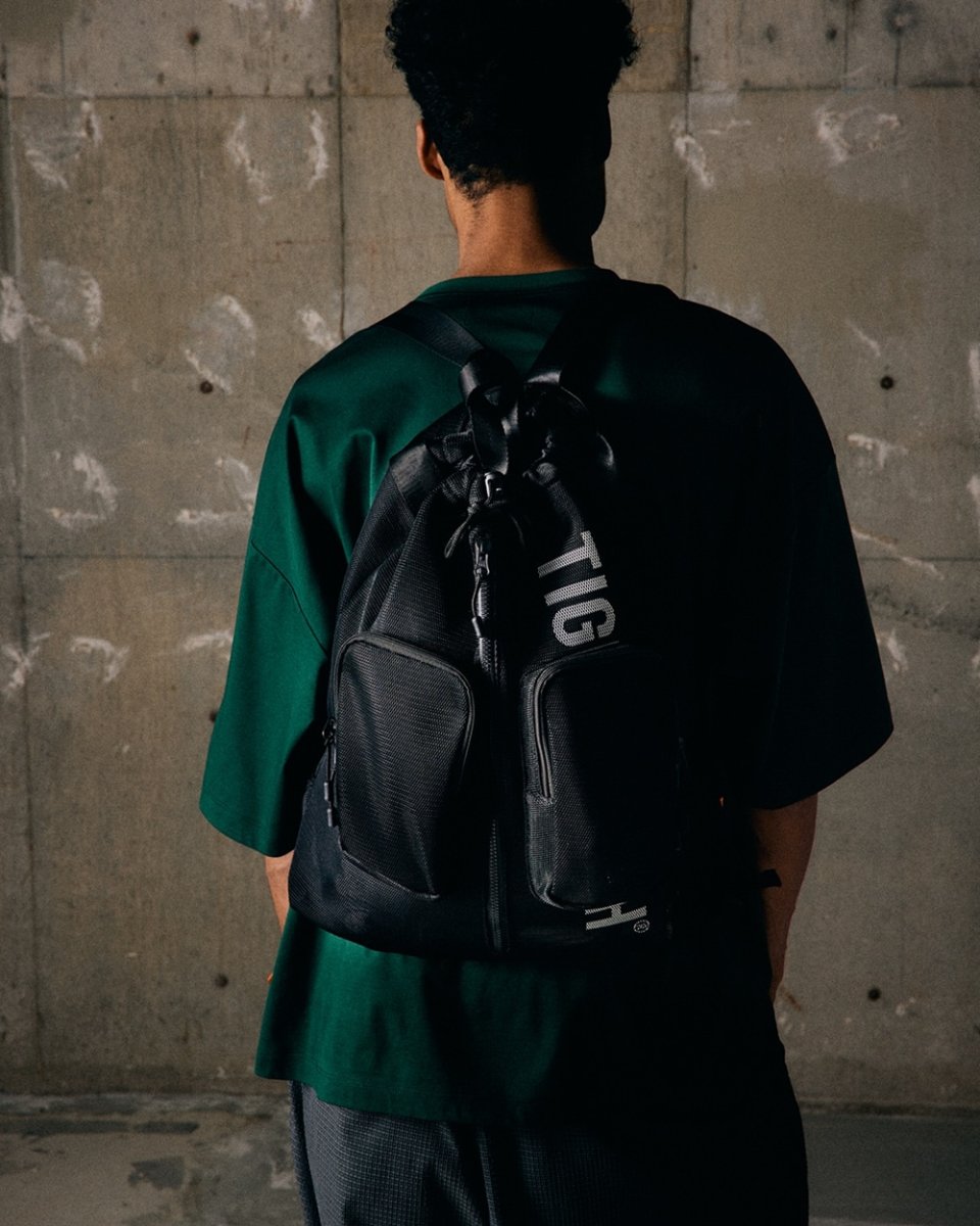 画像12: TIGHTBOOTH/LOGO MESH KNAPSACK（Black）［ロゴメッシュナップサック-26夏］ (12)