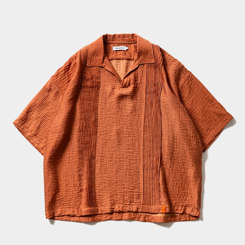 画像1: TIGHTBOOTH/RAYON CUBA OPEN POLO（Apricot）［レーヨンキューバオープンポロ-26夏］