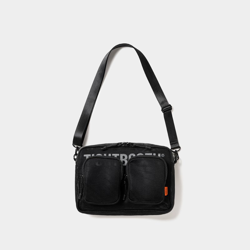 画像1: TIGHTBOOTH/LOGO MESH SACOCHE（Black）［ロゴメッシュサコッシュ-26夏］
