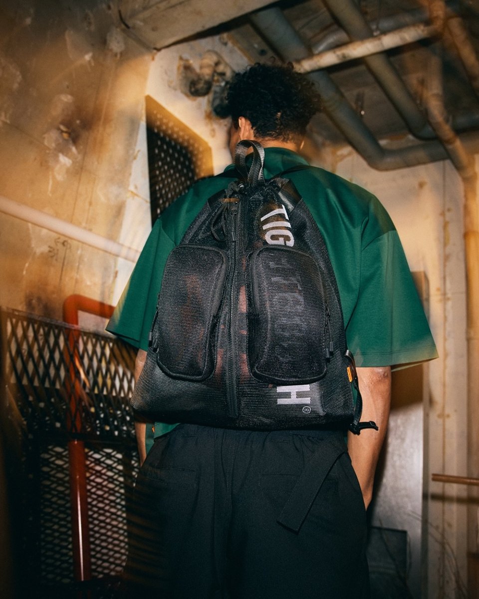 画像11: TIGHTBOOTH/LOGO MESH KNAPSACK（Black）［ロゴメッシュナップサック-26夏］ (11)