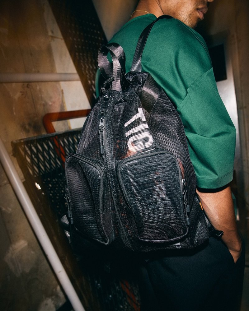 画像3: TIGHTBOOTH/LOGO MESH KNAPSACK（Black）［ロゴメッシュナップサック-26夏］