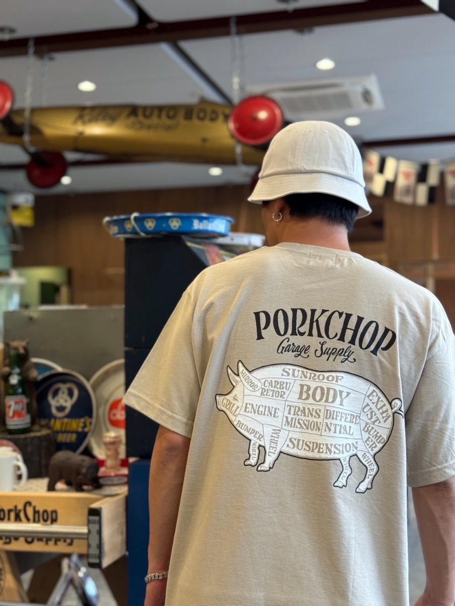 画像5: PORKCHOP/PORK BACK TEE（SAND）［ポークバックT-26春夏］ (5)