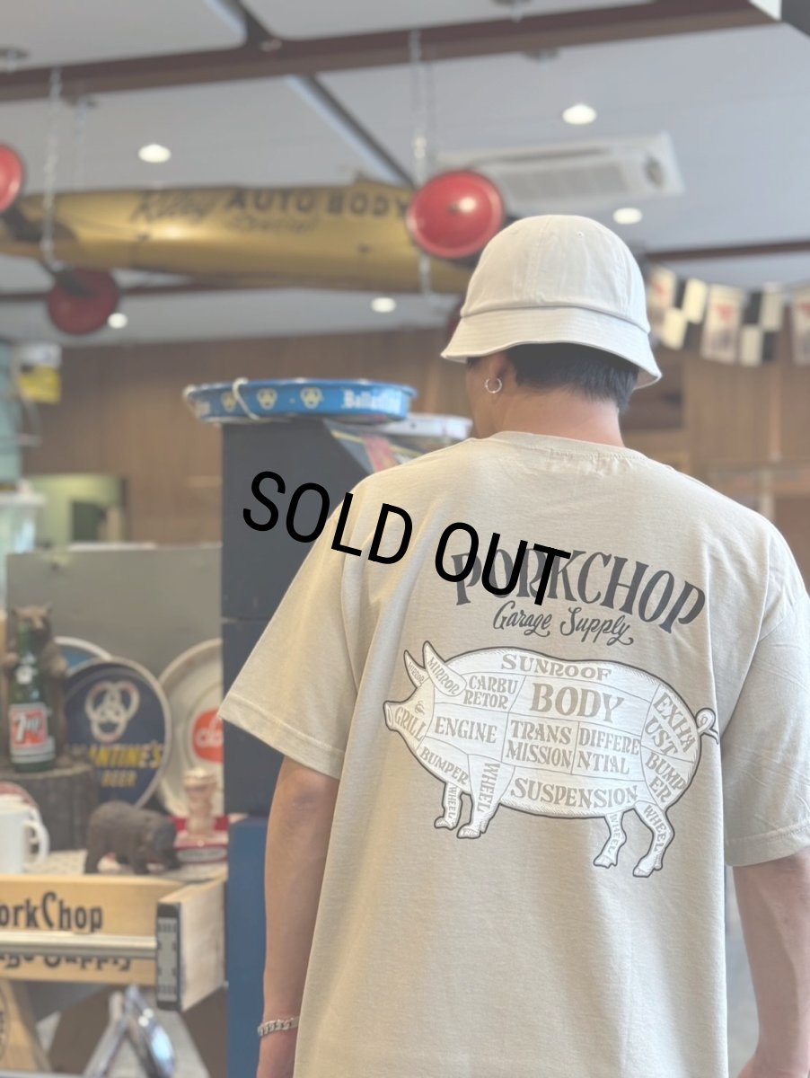 画像5: PORKCHOP/PORK BACK TEE（SAND）［ポークバックT-26春夏］ (5)