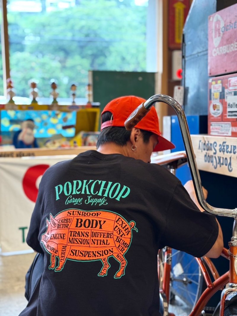 画像3: PORKCHOP/PORK BACK TEE（BLACK）［ポークバックT-26春夏］