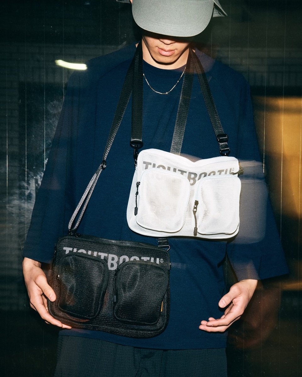 画像6: TIGHTBOOTH/LOGO MESH SACOCHE（Black）［ロゴメッシュサコッシュ-26夏］ (6)