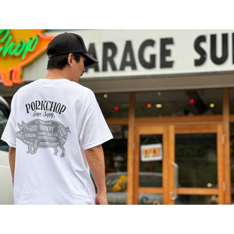 画像3: PORKCHOP/PORK BACK TEE（WHITE）［ポークバックT-26春夏］
