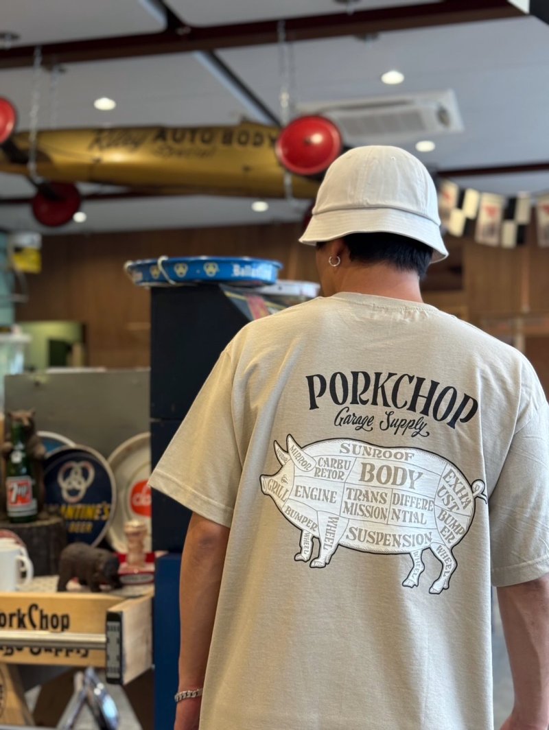 画像3: PORKCHOP/PORK BACK TEE（SAND）［ポークバックT-26春夏］