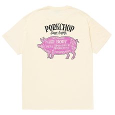 画像1: PORKCHOP/PORK BACK TEE（CREAM）［ポークバックT-26春夏］ (1)