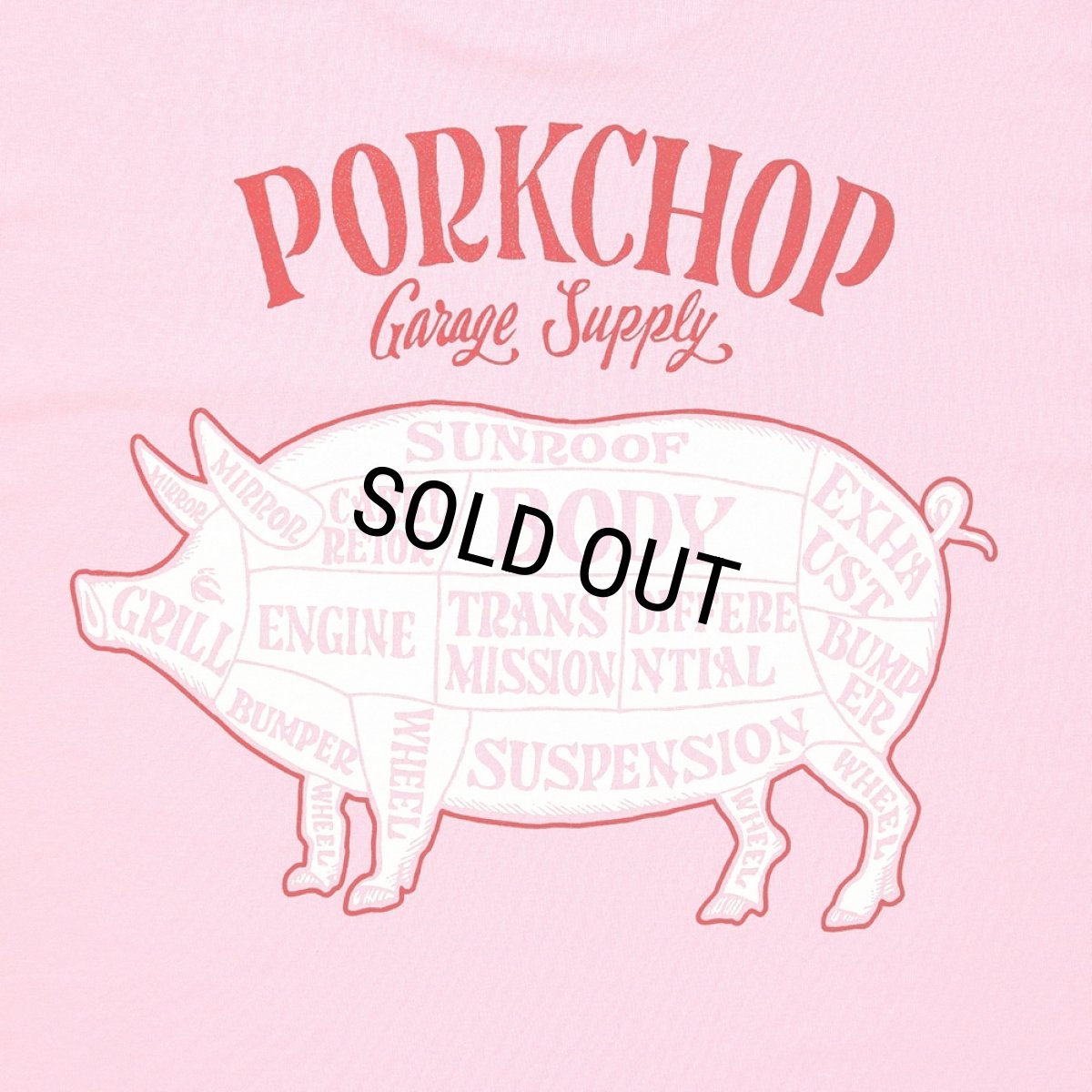 画像4: PORKCHOP/PORK BACK TEE（PINK）［ポークバックT-26春夏］ (4)