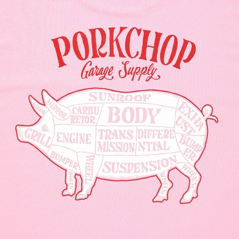 画像3: PORKCHOP/PORK BACK TEE（PINK）［ポークバックT-26春夏］