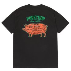 画像1: PORKCHOP/PORK BACK TEE（BLACK）［ポークバックT-26春夏］ (1)
