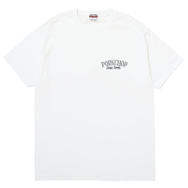 画像1: PORKCHOP/PORK BACK TEE（WHITE）［ポークバックT-26春夏］