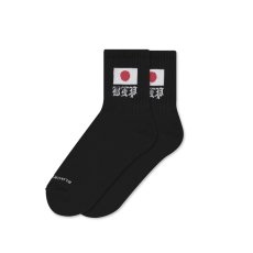 画像1: BlackEyePatch/JAPAN FLAG SHORT SOCKS（BLACK） (1)