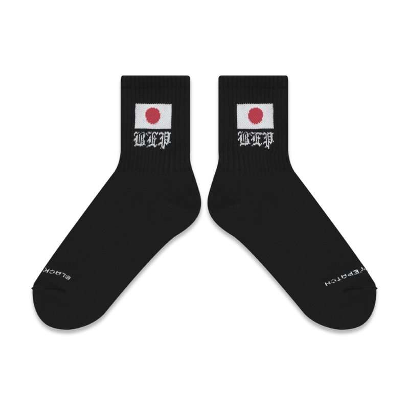 画像2: BlackEyePatch/JAPAN FLAG SHORT SOCKS（BLACK）