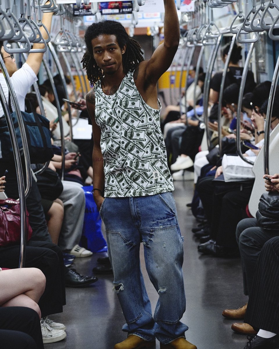 画像3: BlackEyePatch/HUNDREDS PATTERNED THERMAL TANK TOP（MULTI） (3)