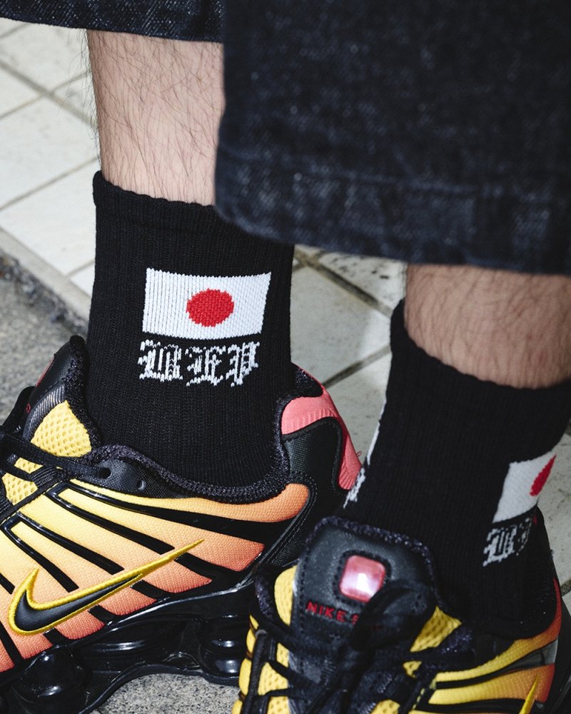画像3: BlackEyePatch/JAPAN FLAG SHORT SOCKS（BLACK）
