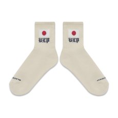 画像2: BlackEyePatch/JAPAN FLAG SHORT SOCKS（IVORY） (2)