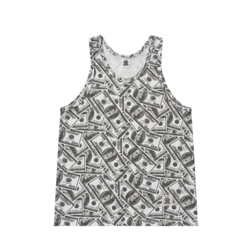 画像1: BlackEyePatch/HUNDREDS PATTERNED THERMAL TANK TOP（MULTI）