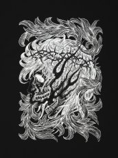 画像3: ANTIDOTE BUYERS CLUB/Pima Cotton S/S Tee（Leaf Skull）（Pure Black） (3)