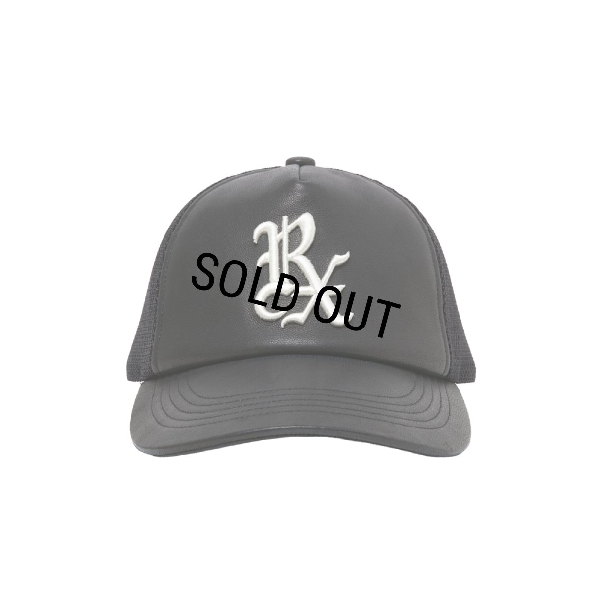画像1: ANTIDOTE BUYERS CLUB/Sheep Leather 5 Panel Mesh Cap（Black） (1)