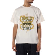 画像2: CALEE/GARMENT DYE SNAKE LOGO TEE ＜BARTHDAY WORKS DESIGN＞（WHITE）［プリントT-26春夏］ (2)