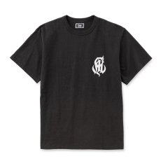 画像1: CALEE/GARMENT DYE CRACK TEE（BLACK）［プリントT-26春夏］ (1)