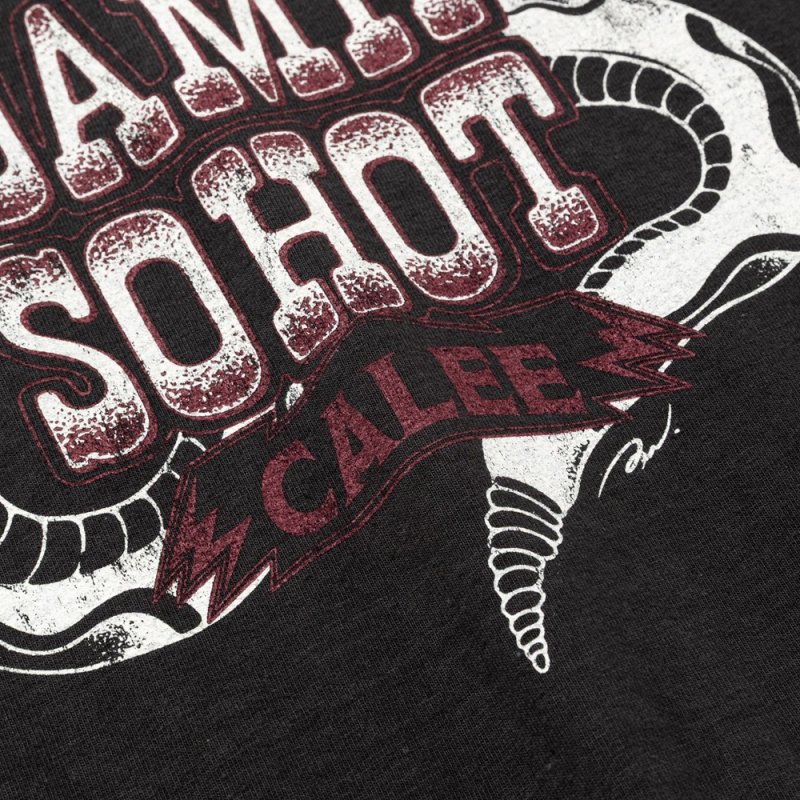 画像3: CALEE/GARMENT DYE SNAKE LOGO TEE ＜BARTHDAY WORKS DESIGN＞（INK BLACK）［プリントT-26春夏］