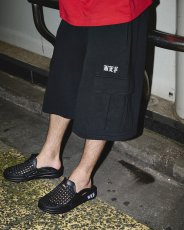 画像3: BlackEyePatch/3 LETTER OE SWEAT CARGO BAGGY SHORTS（BLACK） (3)