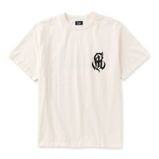 画像1: CALEE/GARMENT DYE CRACK TEE（WHITE）［プリントT-26春夏］ (1)