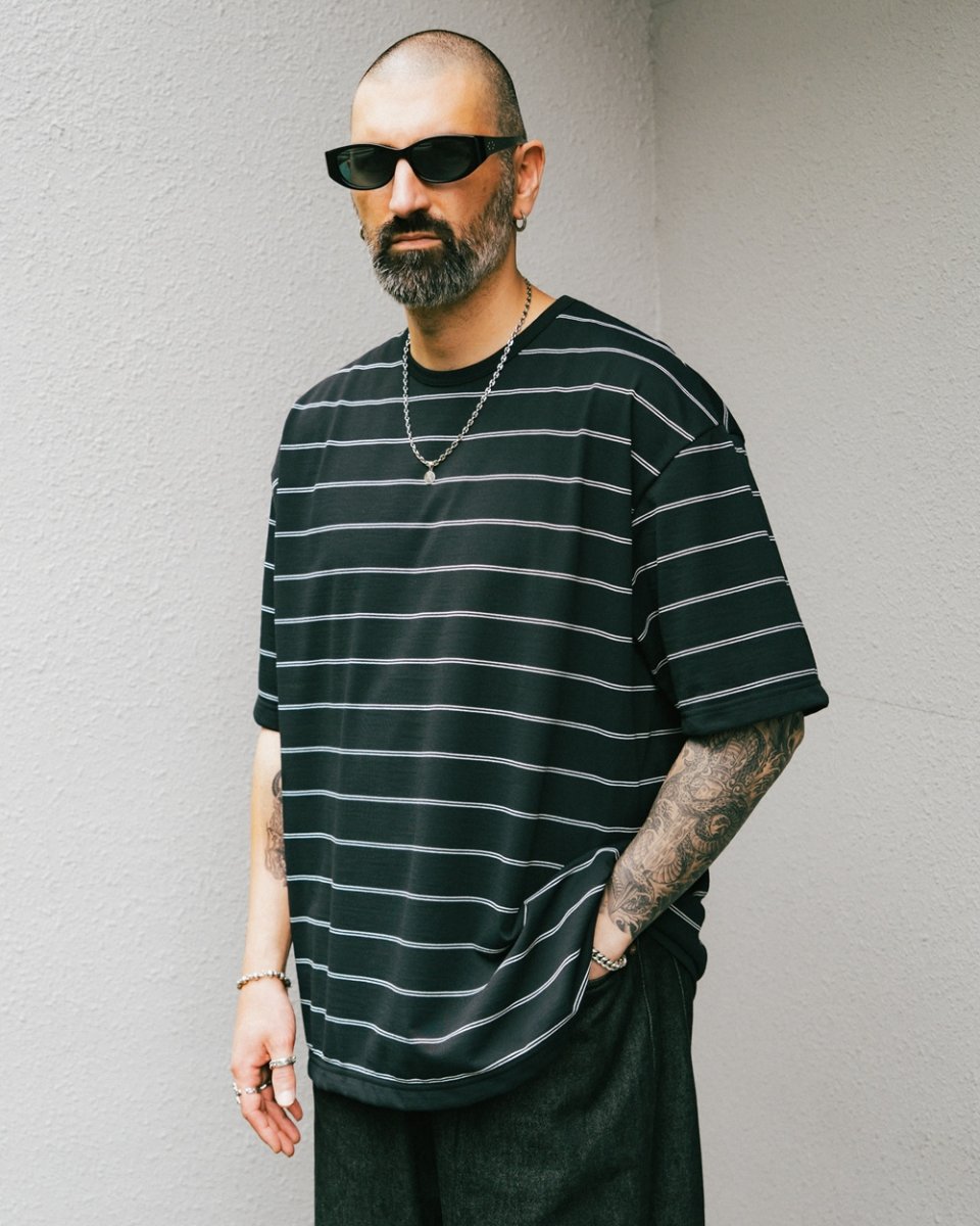 画像6: COOTIE PRODUCTIONS/Dry Tech Jersey Border S/S Tee（Black）［ドライテックボーダーT-26秋冬］ (6)