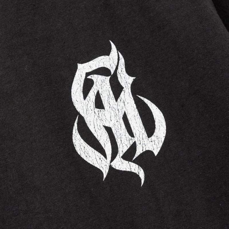 画像3: CALEE/GARMENT DYE CRACK TEE（BLACK）［プリントT-26春夏］