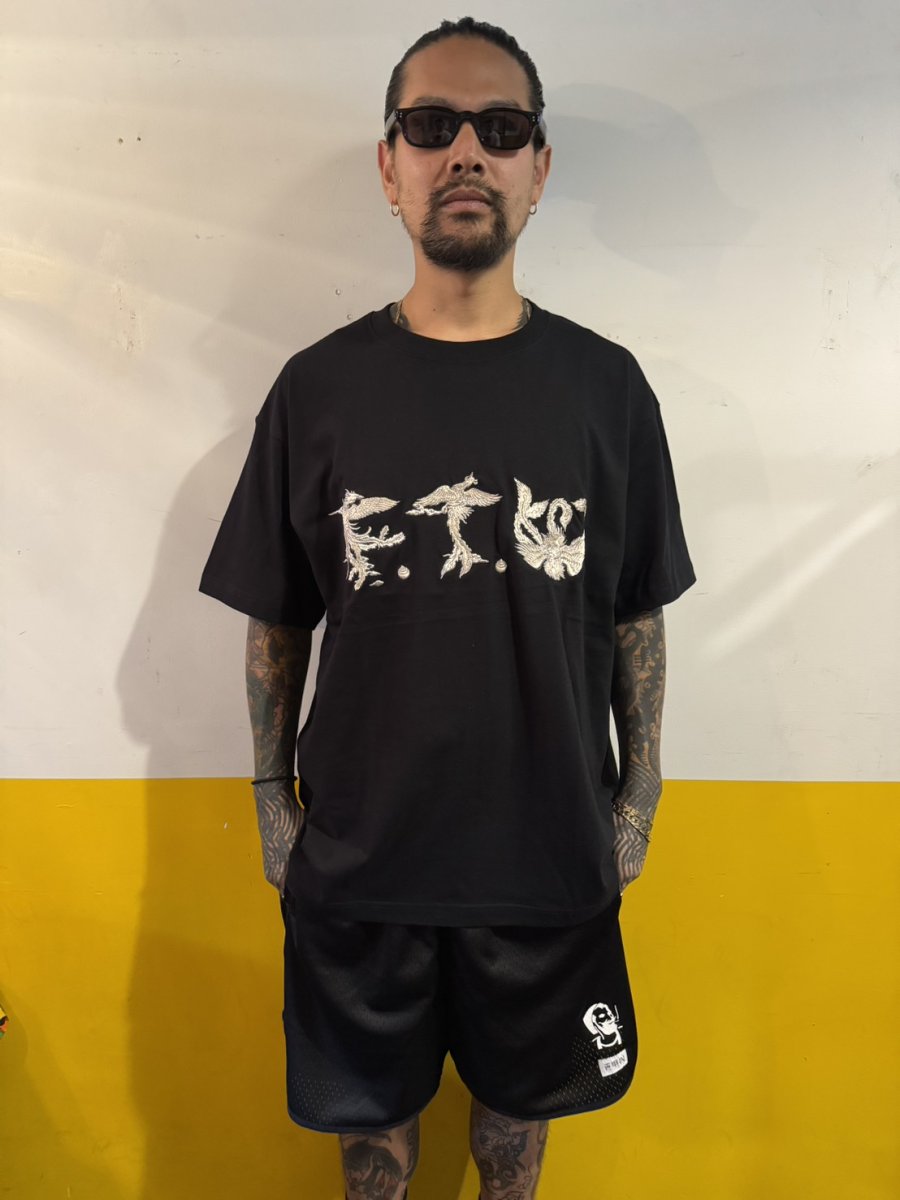 画像3: exodus brand/PHOENIX F.T.W. T SHIRT（BLACK）［刺繍T-26春夏］ (3)