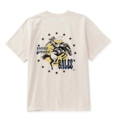 画像1: CALEE/GARMENT DYE IRON HORSE TEE ＜BARTHDAY WORKS DESIGN＞（WHITE）［プリントT-26春夏］ (1)