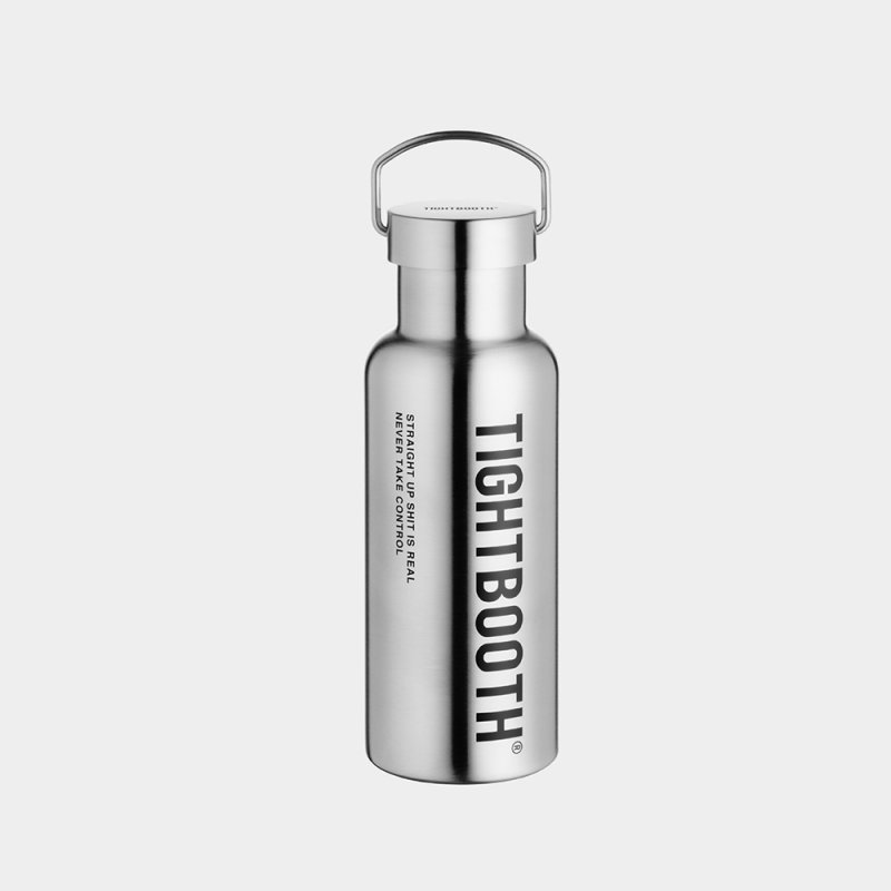 画像1: TIGHTBOOTH/LOGO THERMO BOTTLE（Silver）［ロゴサーモボトル-26夏］