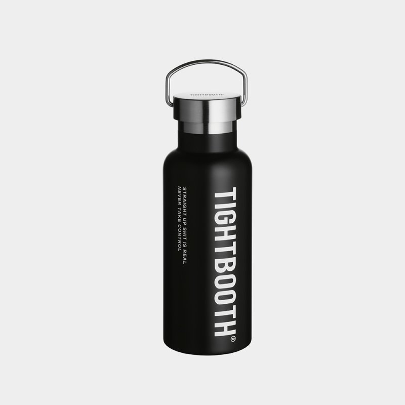 画像1: TIGHTBOOTH/LOGO THERMO BOTTLE（Black）［ロゴサーモボトル-26夏］
