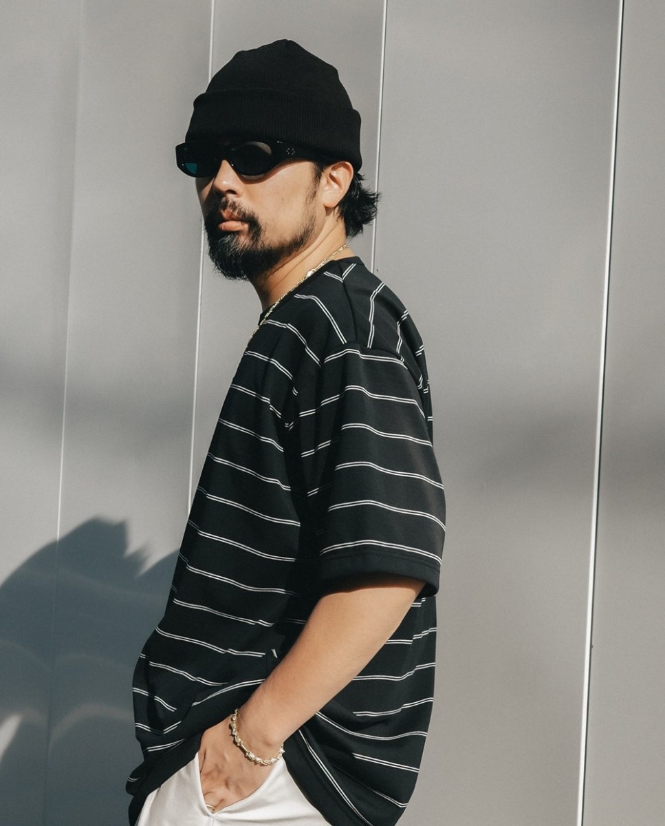 画像4: COOTIE PRODUCTIONS/Dry Tech Jersey Border S/S Tee（Black）［ドライテックボーダーT-26秋冬］ (4)