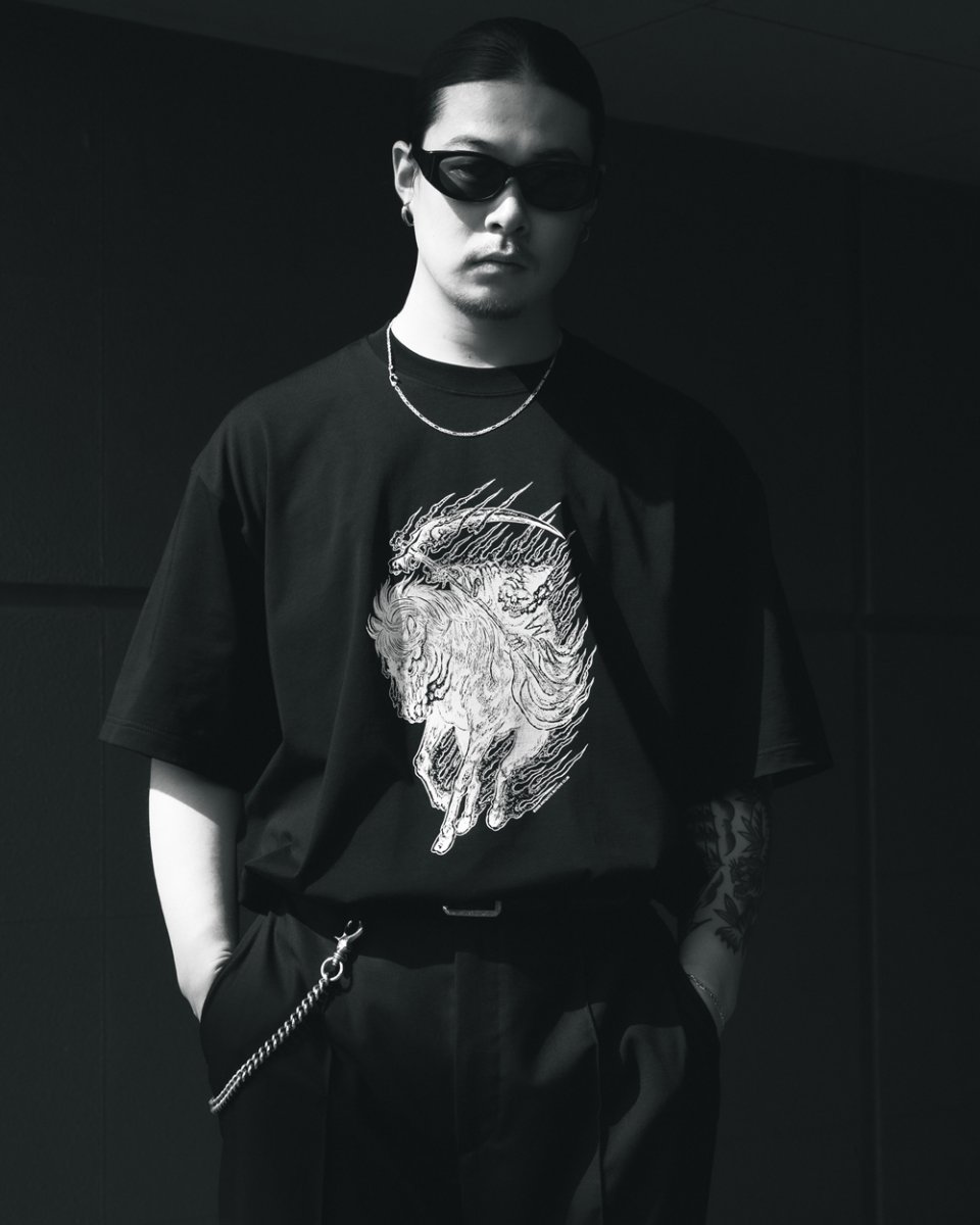 画像11: ANTIDOTE BUYERS CLUB/Pima Cotton S/S Tee（Reaper）（Pure Black） (11)