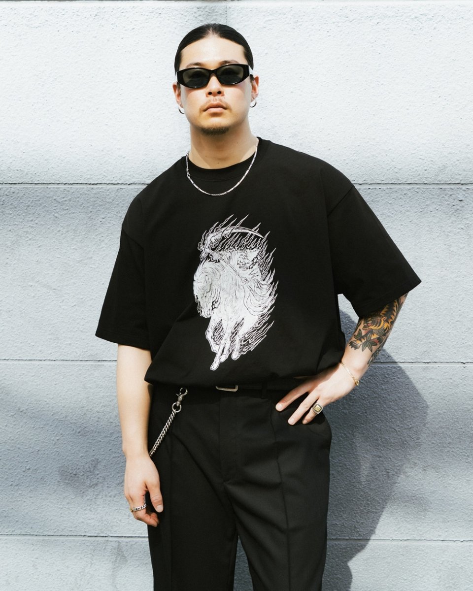 画像10: ANTIDOTE BUYERS CLUB/Pima Cotton S/S Tee（Reaper）（Pure Black） (10)