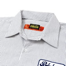 画像3: PORKCHOP/PCP WAPPEN WORK SHIRT（D.NAVY STRIPE）［PCPワッペンワークシャツ-26春夏］ (3)
