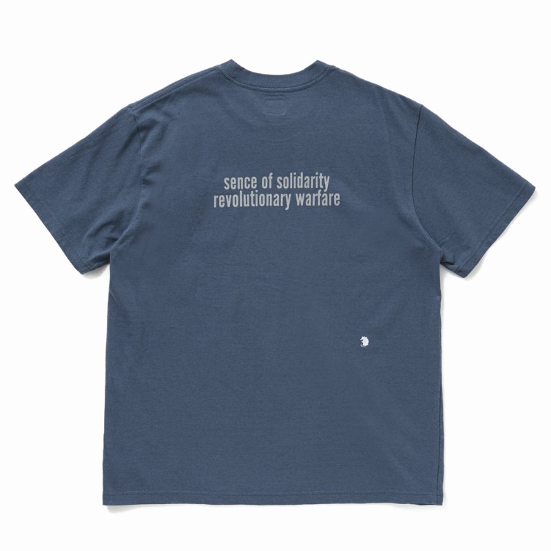 画像2: 【40%OFF】RATS/CIRCLE POCKET TEE BACK PRINT（NAVY）［プリントポケT-25春夏］