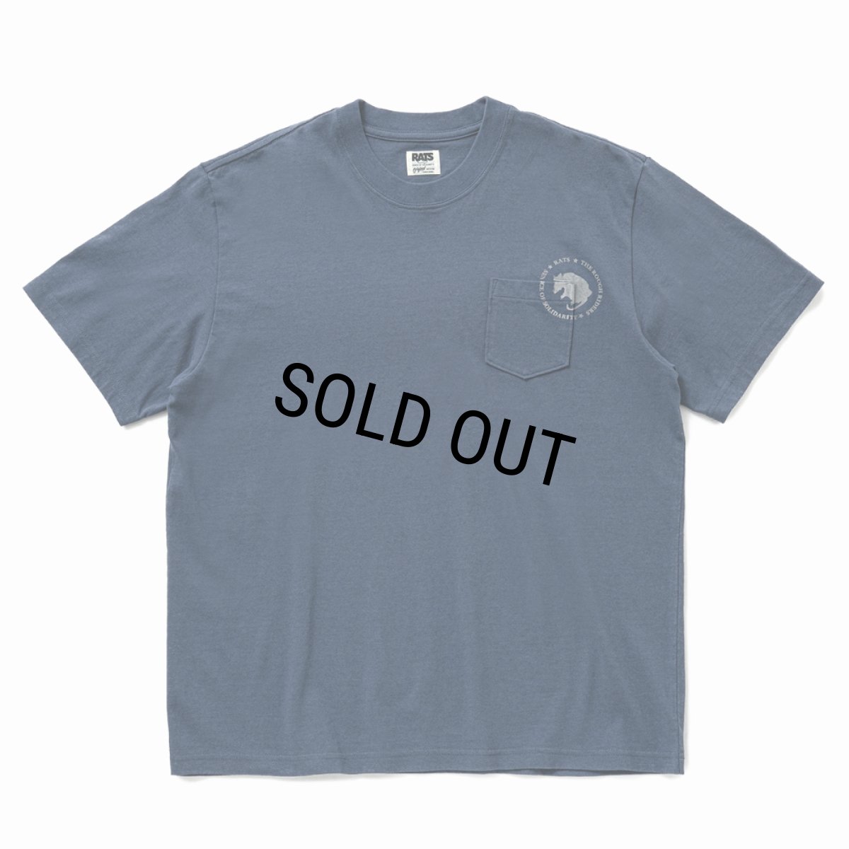 画像1: 【40%OFF】RATS/CIRCLE POCKET TEE BACK PRINT（NAVY）［プリントポケT-25春夏］ (1)
