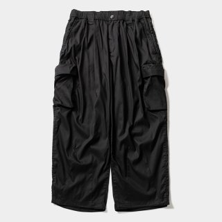 TIGHTBOOTH ビブパンツ ブラック TIGHTBOOTH/STRIPE BAGGY CARGO PANTS（Black）［ストライプバギーカー