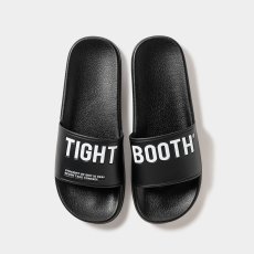 画像2: TIGHTBOOTH/BIG LABEL SLIDE SANDAL（Black）［ビッグラベルスライドサンダル-26夏］ (2)