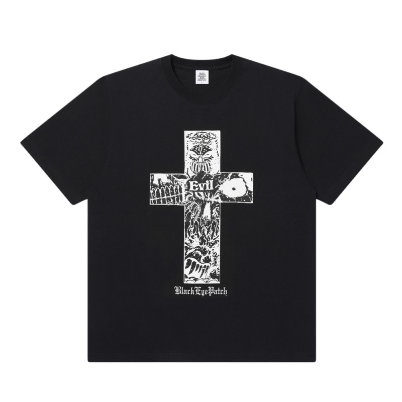 画像1: BlackEyePatch/EVIL CROSS TEE(BLACK)