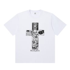 画像1: BlackEyePatch/EVIL CROSS TEE（WHITE） (1)