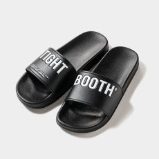 画像1: TIGHTBOOTH/BIG LABEL SLIDE SANDAL（Black）［ビッグラベルスライドサンダル-26夏］ (1)