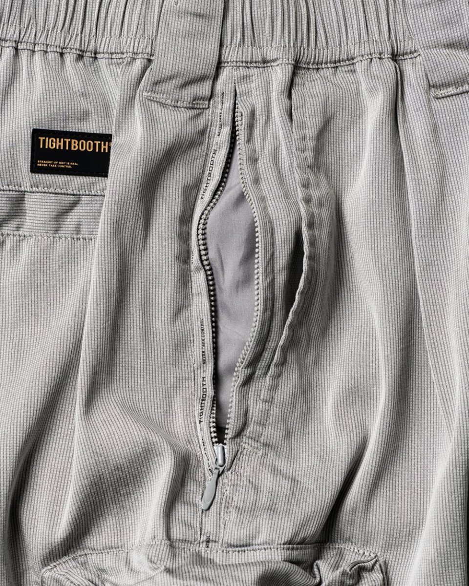 画像8: TIGHTBOOTH/STRIPE BAGGY CARGO PANTS（Gray）［ストライプバギーカーゴパンツ-26夏］ (8)